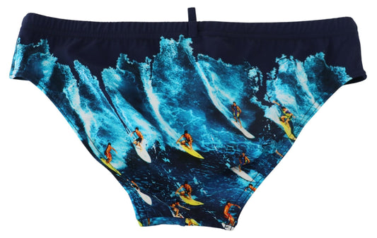 Dsquared² Multicolor Graphic Print Men Swim Brief Swimwear - DEA STILOSA MILANO