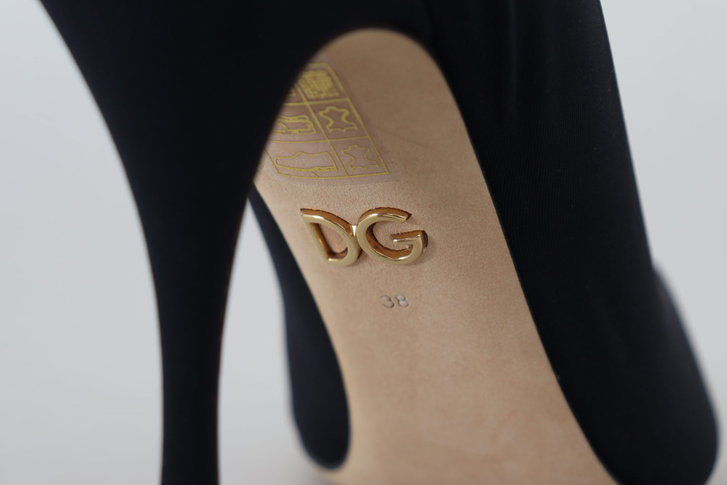 Dolce & Gabbana Black Socks Stretch Crystal Pumps Shoes - DEA STILOSA MILANO