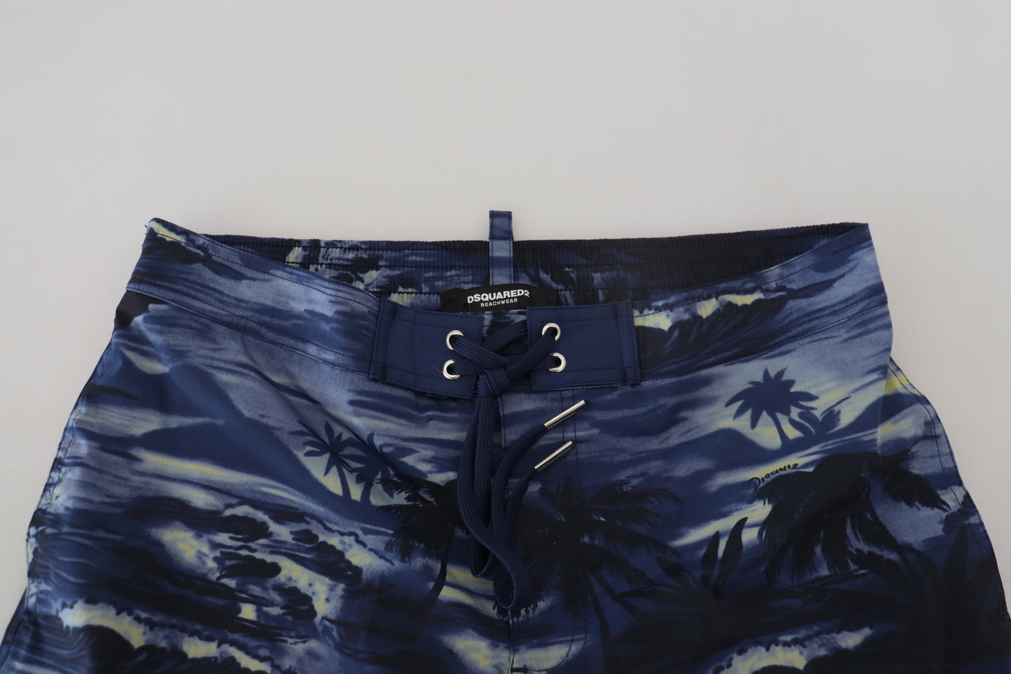 Dsquared² Blue Tropical Wave Design Beachwear Shorts Swimwear - DEA STILOSA MILANO