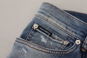 Dolce & Gabbana Blue Wash Skinny Cotton Denim Jeans - DEA STILOSA MILANO