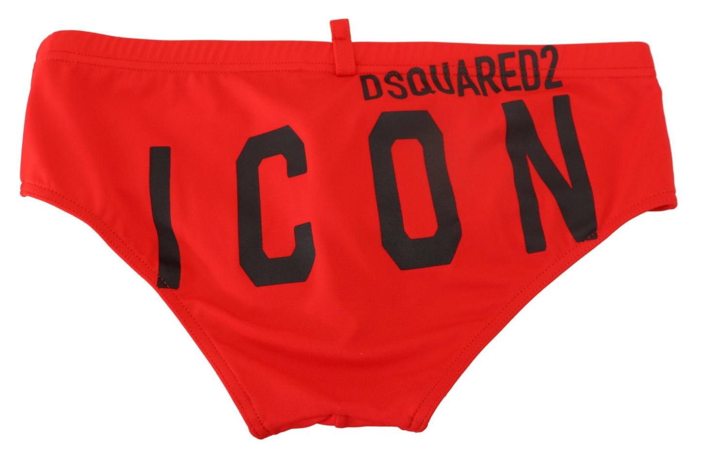Dsquared² Red Black ICON Print Mens Swim Brief Swimwear - DEA STILOSA MILANO
