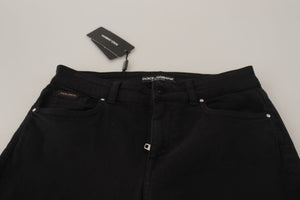 Dolce & Gabbana Black Mid Waist Skinny Denim Cotton Jeans - DEA STILOSA MILANO