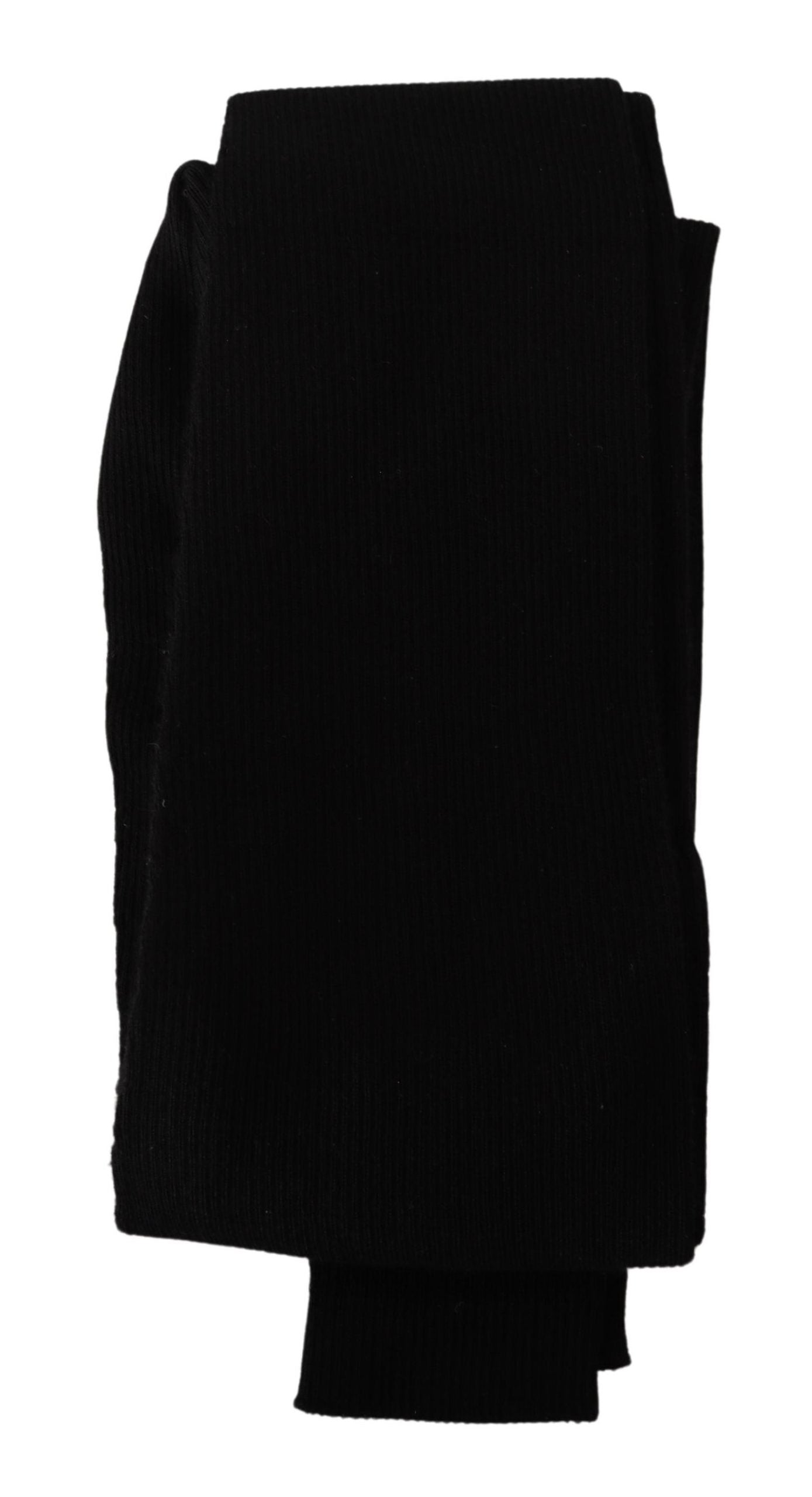 Dolce & Gabbana Black 100% Cashmere Tights Stocking Socks - DEA STILOSA MILANO