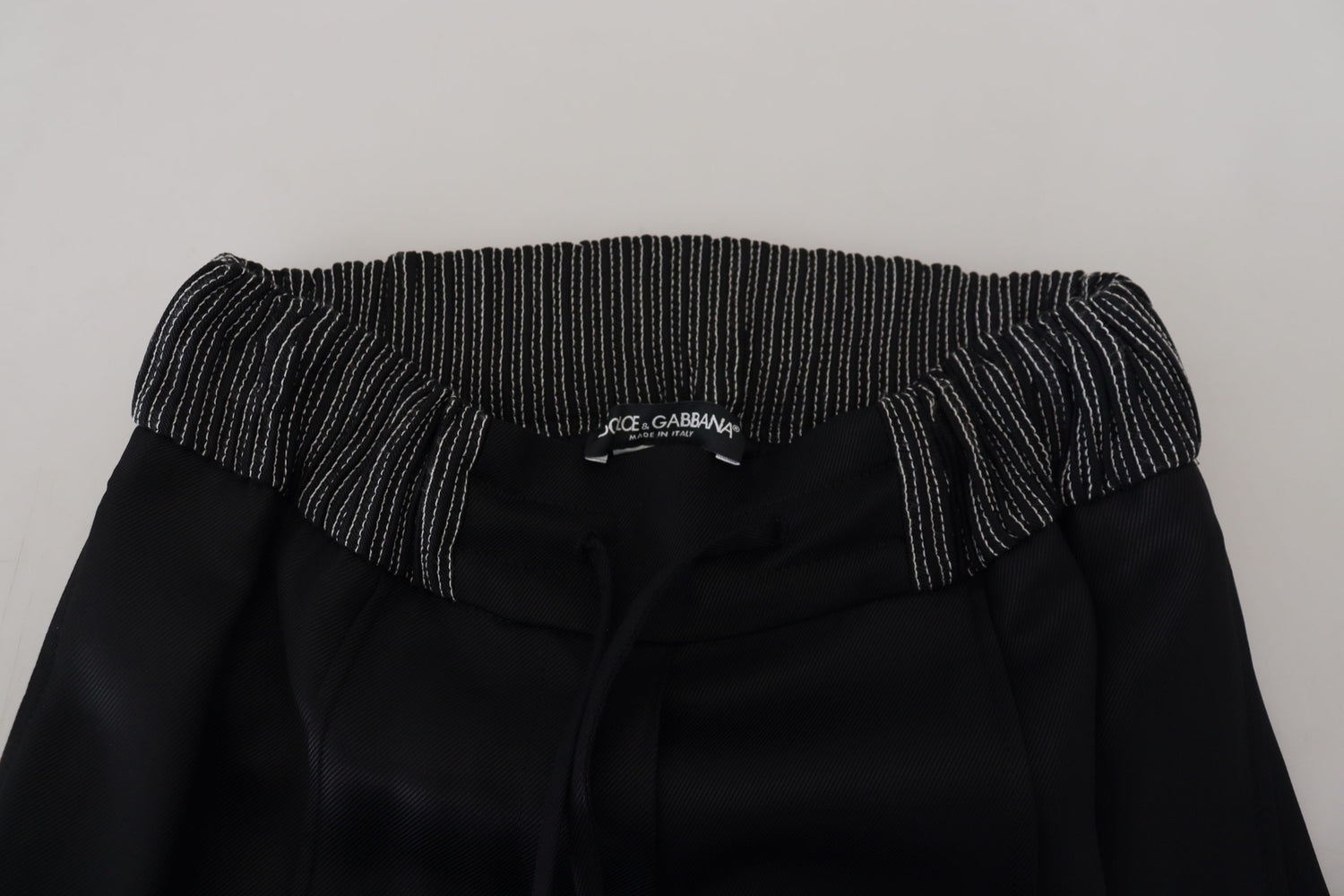 Dolce & Gabbana Black Straight Fit Cotton Pants - DEA STILOSA MILANO