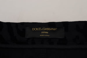 Dolce & Gabbana Black Leopard Skinny Denim Jeans - DEA STILOSA MILANO