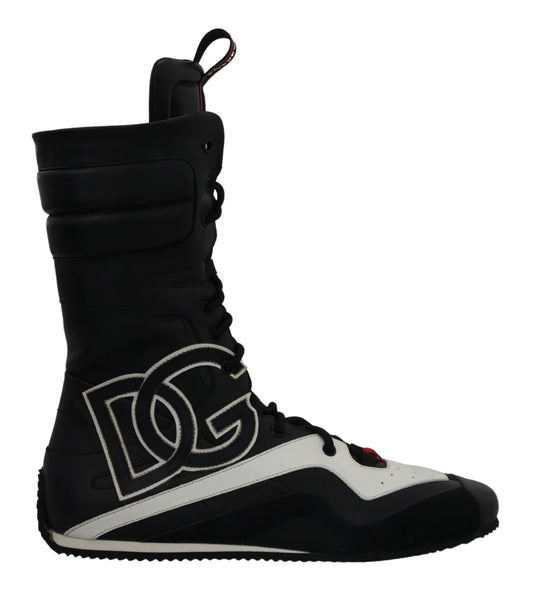 Dolce & Gabbana Multicolor Leather Boxing Calf High Sneakers Shoes - DEA STILOSA MILANO