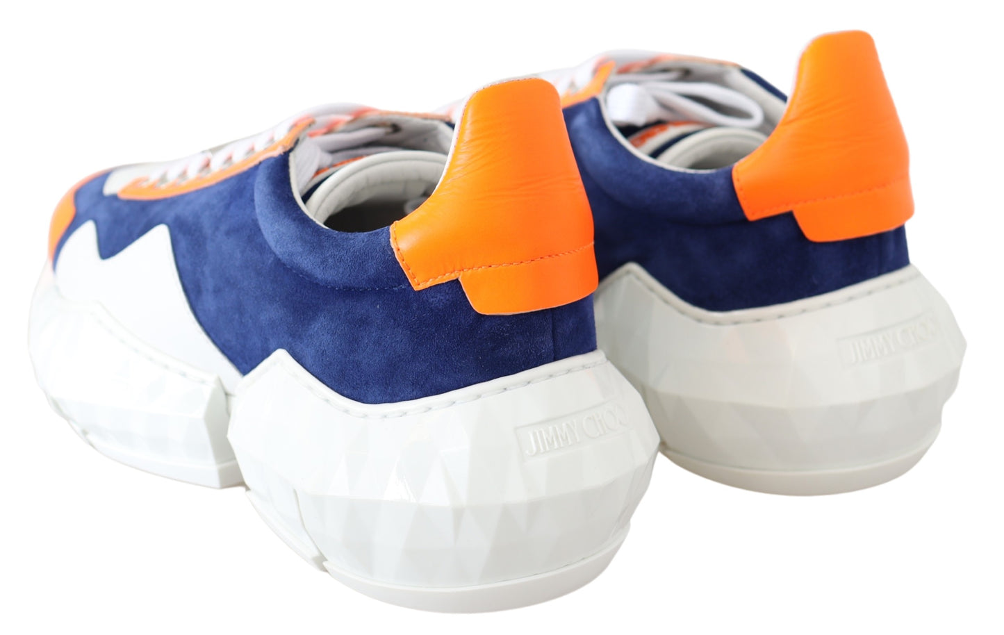 Jimmy Choo Diamond Blue Orange Leather Sneaker - DEA STILOSA MILANO