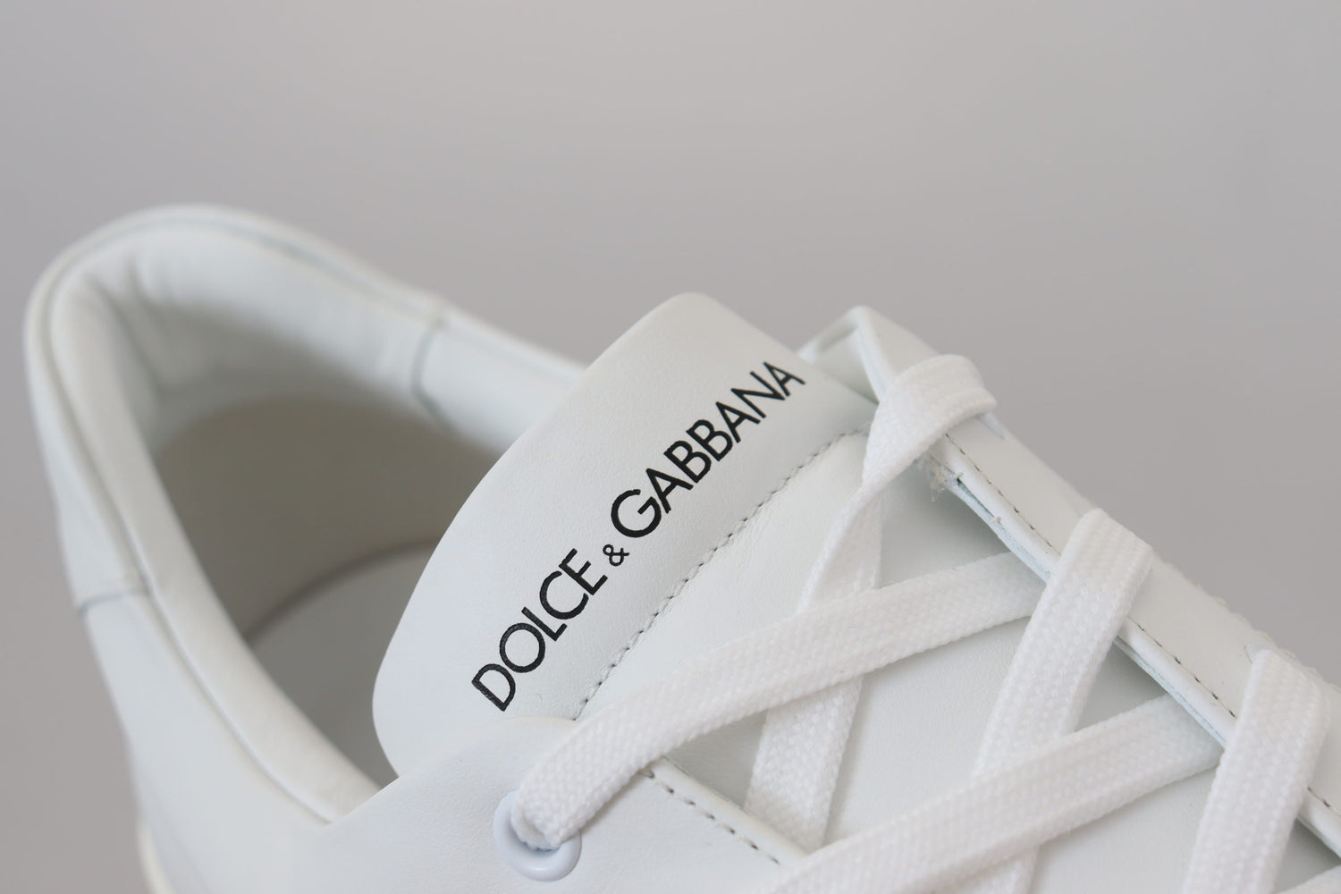 Dolce & Gabbana White Leather DG Logo Casual Sneakers Shoes - DEA STILOSA MILANO