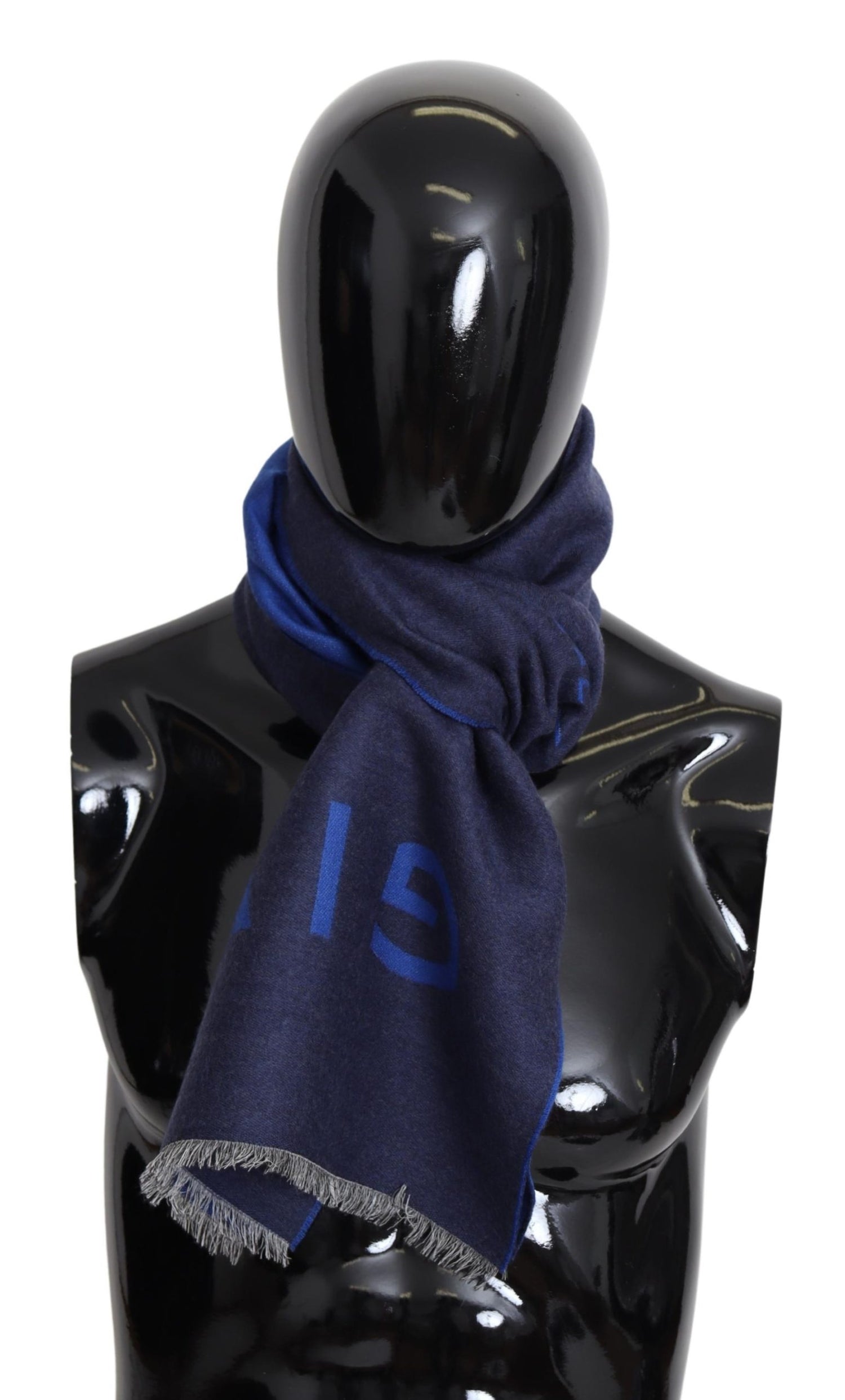Givenchy Blue Wool Unisex Winter Warm  Scarf Wrap Shawl - DEA STILOSA MILANO