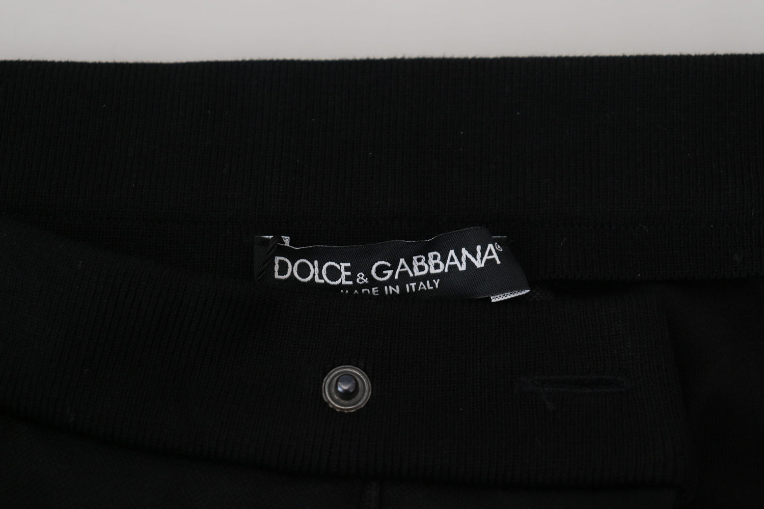 Dolce & Gabbana Black Wool Horseshoe Jogger Pants - DEA STILOSA MILANO