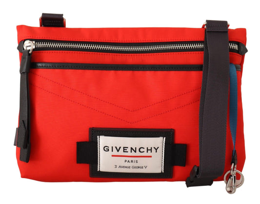 Givenchy Red Polyamide Downtown Flat Crossbody Bag - DEA STILOSA MILANO