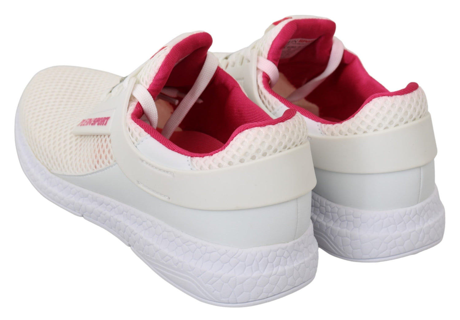 Philipp Plein White Pink Polyester Becky Sneakers Shoes - DEA STILOSA MILANO