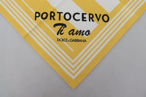 Dolce & Gabbana Yellow Portocervo Cotton Shawl Wrap Scarf - DEA STILOSA MILANO