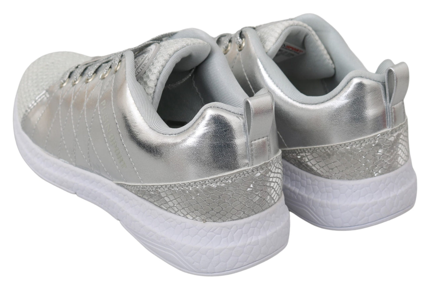Philipp Plein Gisella Silver Polyester Sneakers Shoes - DEA STILOSA MILANO