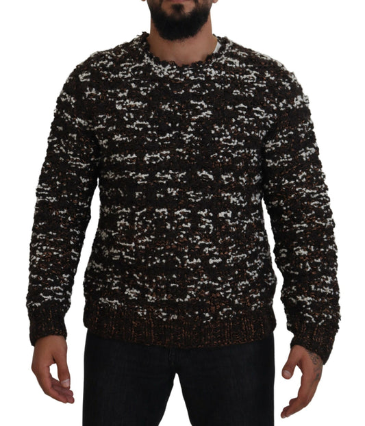 Dolce & Gabbana Brown Knitted Wool Fatto A Mano Sweater - DEA STILOSA MILANO