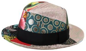 Dolce & Gabbana Multicolor Patchwork Women Fedora Wide Brim Hat - DEA STILOSA MILANO