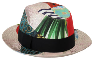 Dolce & Gabbana Multicolor Patchwork Women Fedora Wide Brim Hat - DEA STILOSA MILANO