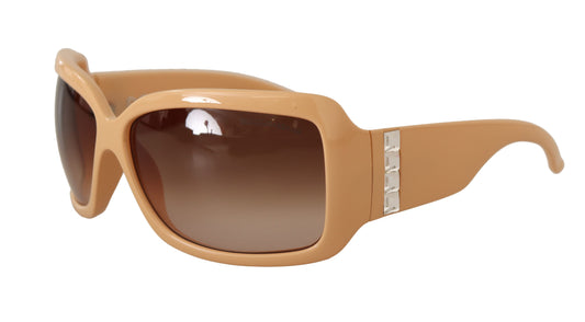Dolce & Gabbana Beige Cat Eye PVC Frame Brown Lenses Shades Sunglasses - DEA STILOSA MILANO