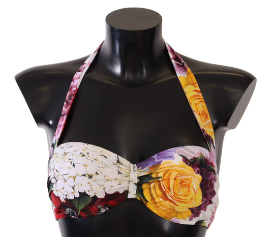 Dolce & Gabbana Multicolor Floral Swimsuit Bikini Top Swimwear - DEA STILOSA MILANO