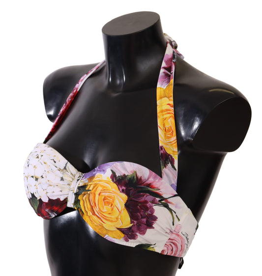 Dolce & Gabbana Multicolor Floral Swimsuit Bikini Top Swimwear - DEA STILOSA MILANO