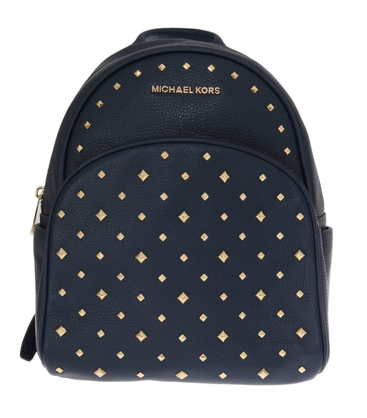 Michael Kors Navy Blue ABBEY Leather Backpack Bag - DEA STILOSA MILANO