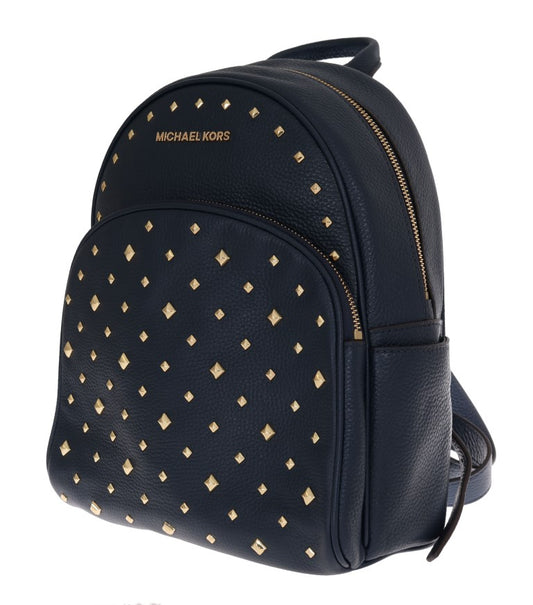 Michael Kors Navy Blue ABBEY Leather Backpack Bag - DEA STILOSA MILANO