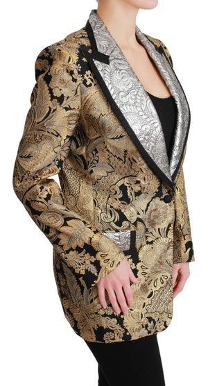 Dolce & Gabbana Black Gold Jacquard Blazer Jacket - DEA STILOSA MILANO