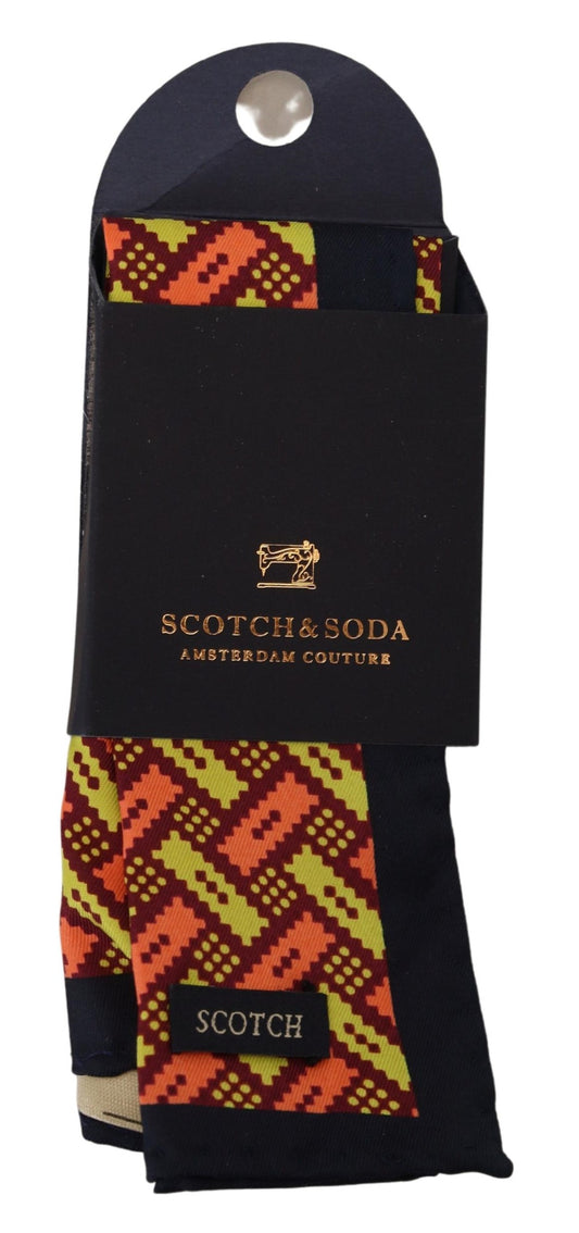 Scotch & Soda Multicolor Silk Square Handkerchief Scarf - DEA STILOSA MILANO