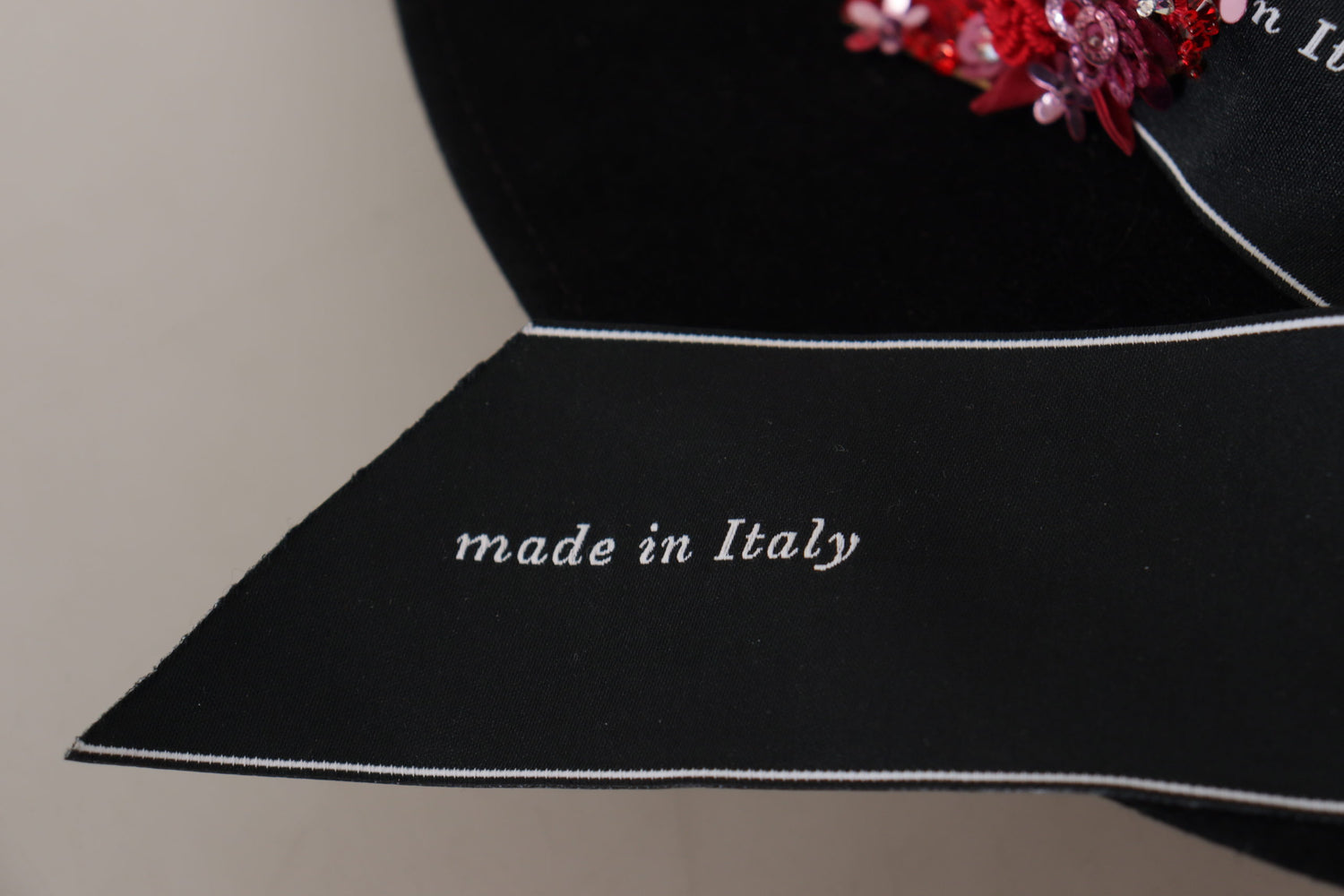 Dolce & Gabbana Black Lapil Crystal Heart Feather Brooch Fedora Hat - DEA STILOSA MILANO