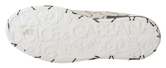 Dolce & Gabbana White Leather Stars Low Top Sneakers Shoes - DEA STILOSA MILANO