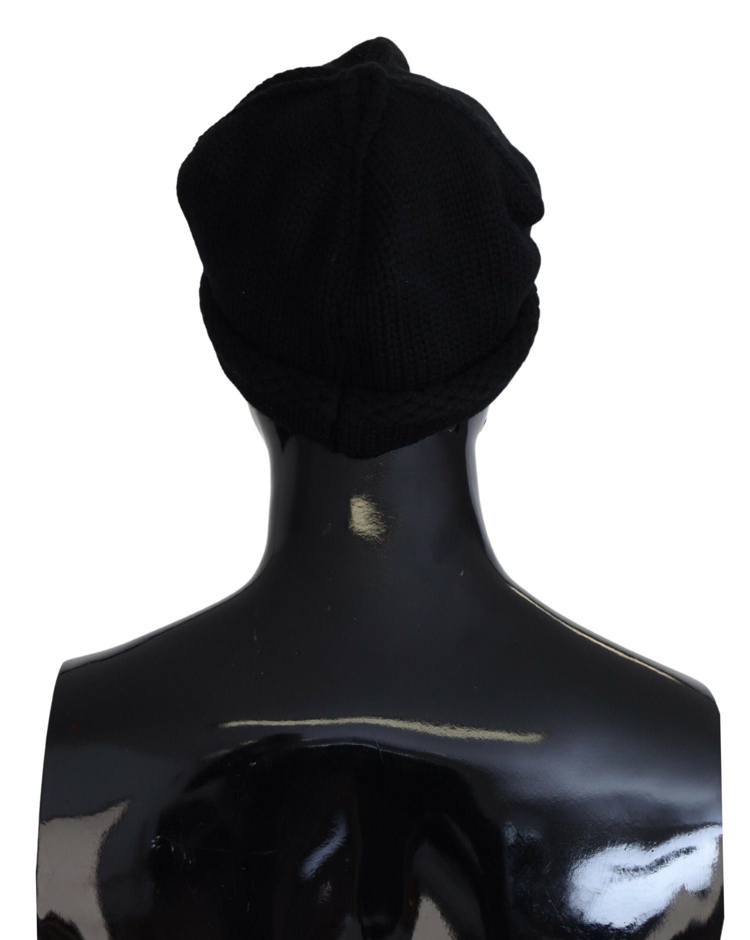 Dolce & Gabbana Black Virgin Wool Women Winter Beanie Cap Hat - DEA STILOSA MILANO