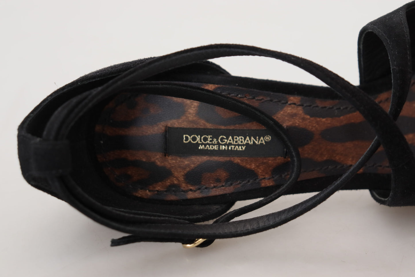Dolce & Gabbana Black Suede Ankle Strap Pumps Heels Shoes - DEA STILOSA MILANO