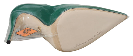 Dolce & Gabbana Green Leather Heels Pumps Plastic Shoes - DEA STILOSA MILANO