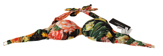 Dolce & Gabbana Multicolor Floral Print Swimsuit Bikini Top Swimwear - DEA STILOSA MILANO