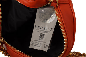 Versace Red Nappa Leather Medusa Round Crossbody Bag - DEA STILOSA MILANO