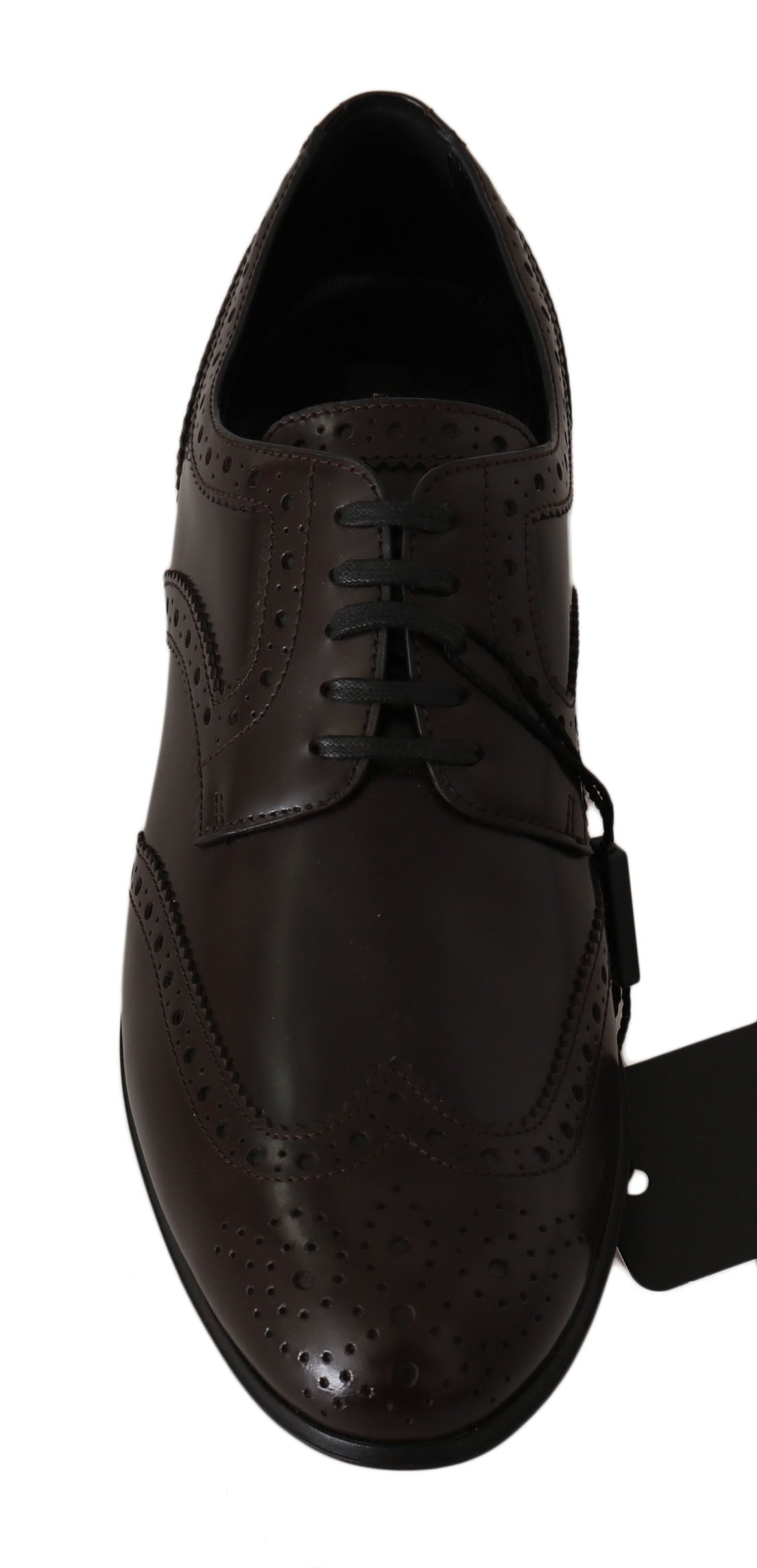 Dolce & Gabbana Elegant Brown Leather Oxford Flats - DEA STILOSA MILANO