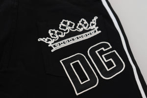 Dolce & Gabbana Black Cotton DG Crown Men Denim Jeans - DEA STILOSA MILANO