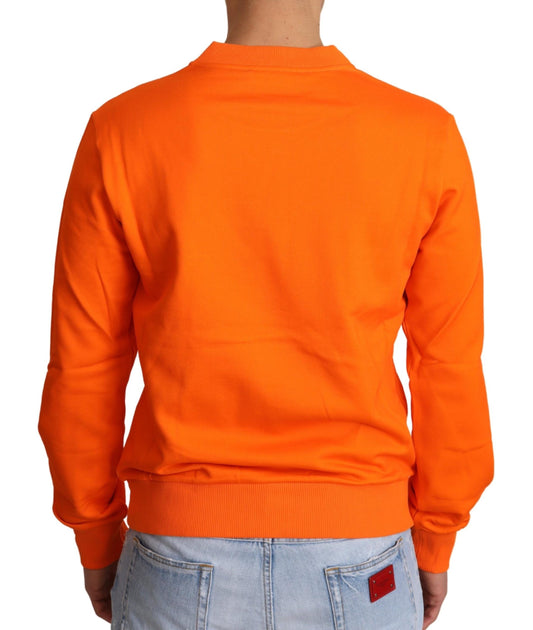 Dolce & Gabbana Orange King Ceasar Cotton Pullover Sweater - DEA STILOSA MILANO