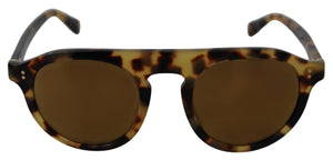 Dolce & Gabbana Brown Tortoise Oval Full Rim Sunglasses - DEA STILOSA MILANO