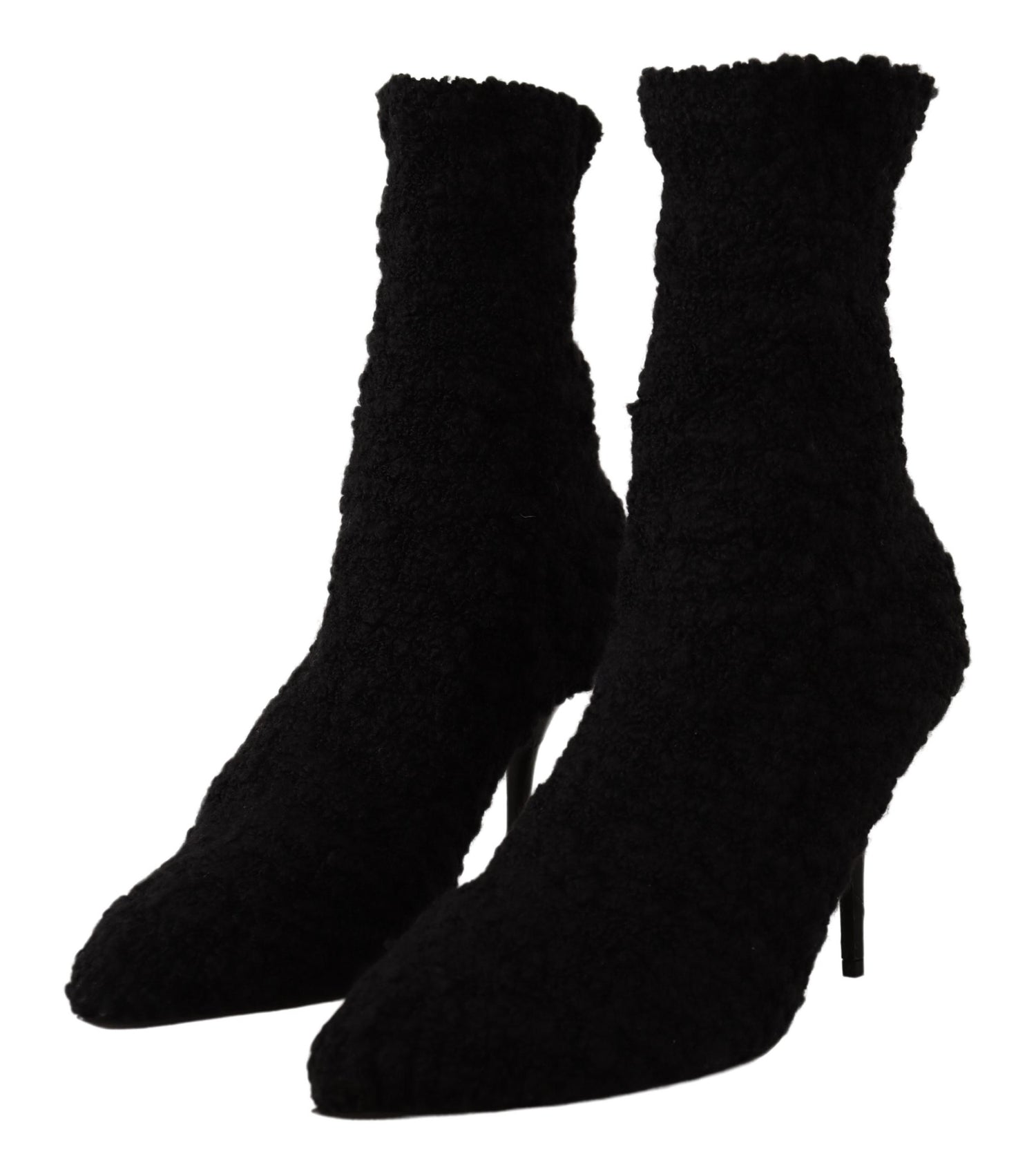 Dolce & Gabbana Black Stiletto Heels Mid Calf Women Boots - DEA STILOSA MILANO