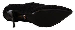 Dolce & Gabbana Black Stiletto Heels Mid Calf Women Boots - DEA STILOSA MILANO