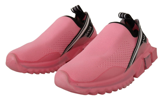 Dolce & Gabbana Pink Low Top Slip On Casual Sorrento Sneakers - DEA STILOSA MILANO