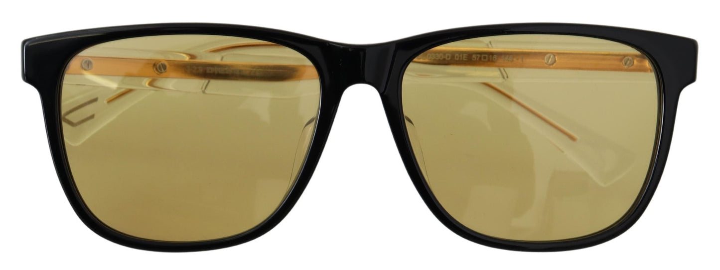 Diesel Black Frame DL0330-D 01E 57 Yellow Transparent Lenses Sunglasses - DEA STILOSA MILANO
