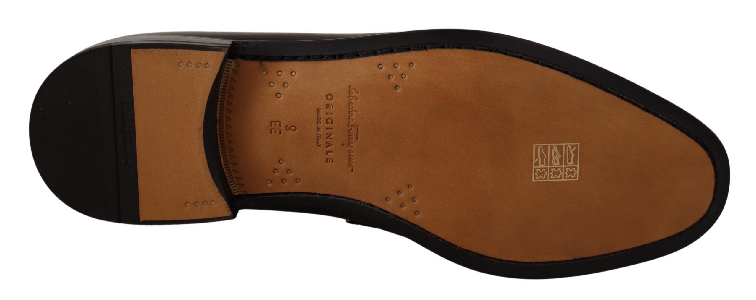 Salvatore Ferragamo Black Calf Leather Moccasin Formal Shoes - DEA STILOSA MILANO