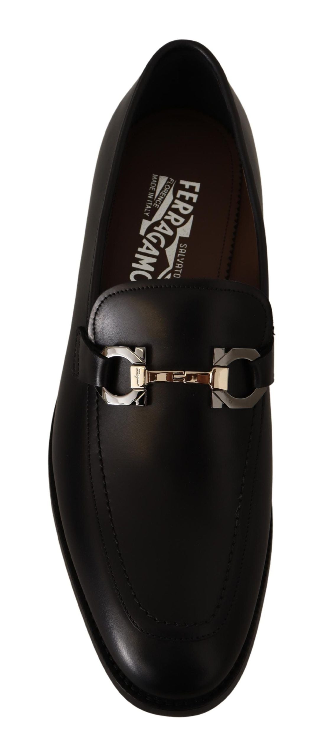Salvatore Ferragamo Black Calf Leather Moccasin Formal Shoes - DEA STILOSA MILANO