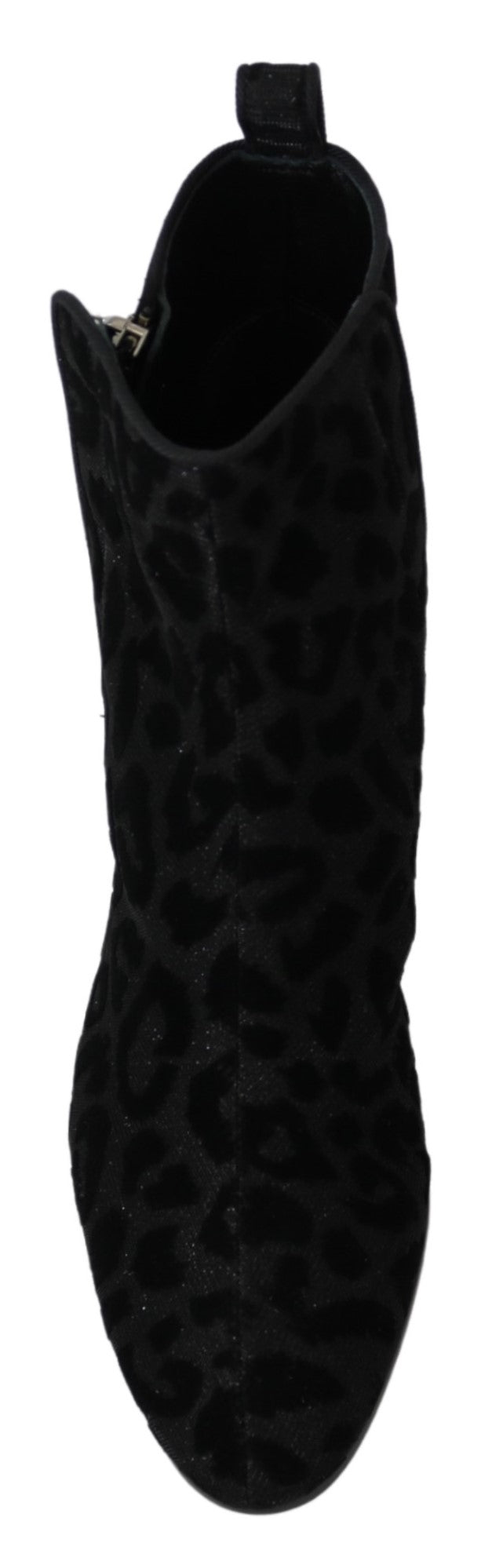 Dolce & Gabbana Black Leopard Short Boots Zipper Shoes - DEA STILOSA MILANO
