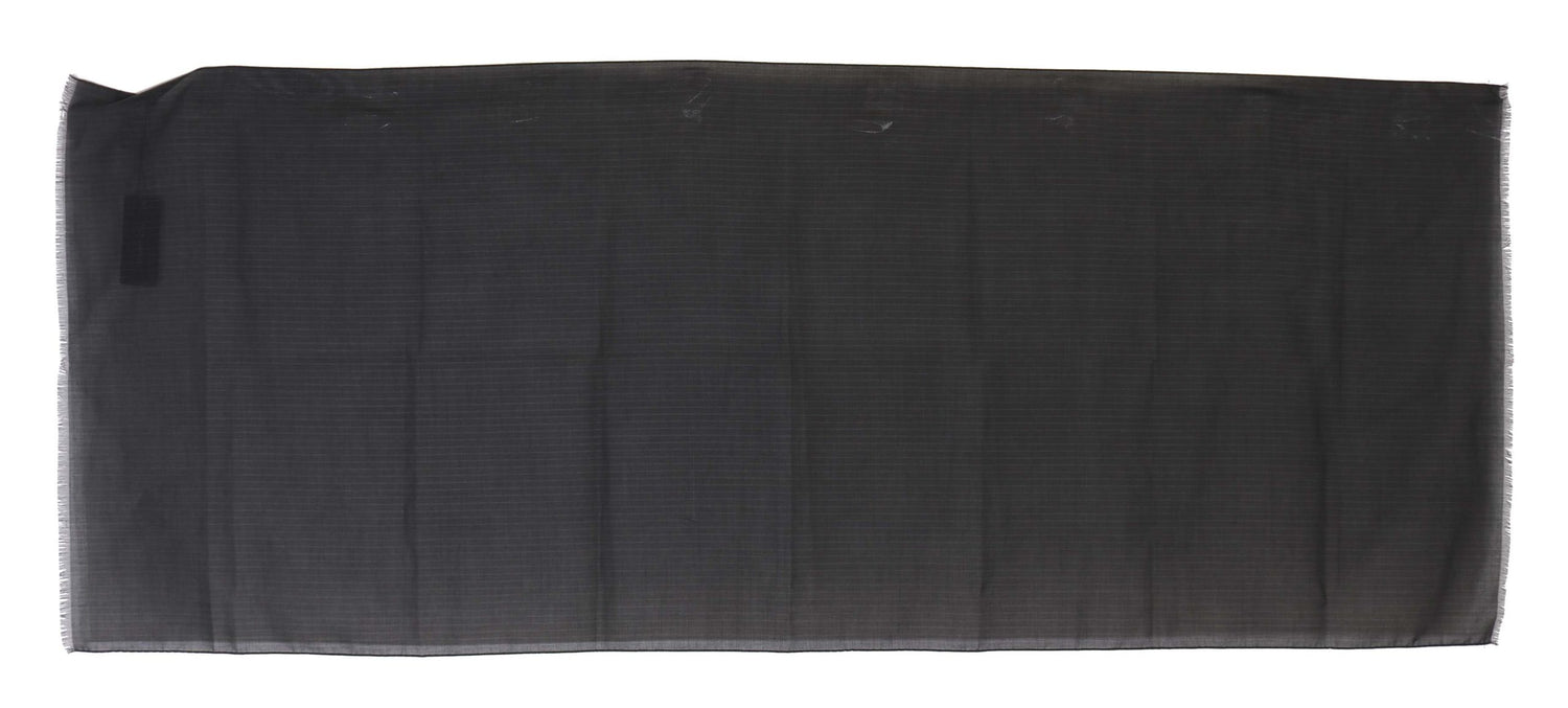 Dolce & Gabbana Gray 100% Wool Striped Pattern Wrap Scarf - DEA STILOSA MILANO