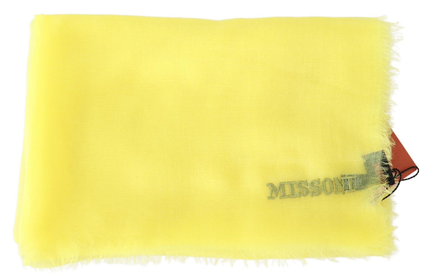 Missoni Yellow Cashmere Mesh Unisex Scarf - DEA STILOSA MILANO
