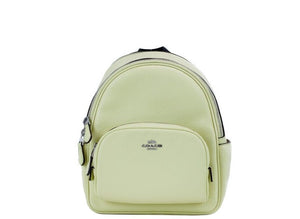 COACH Mini Court Pale Lime Pebbled Leather Shoulder Backpack Bag - DEA STILOSA MILANO