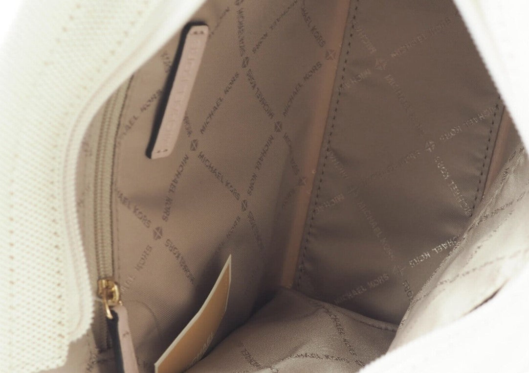 Michael Kors Mirella Small Powder Blush Canvas Shopper Crossbody Handbag Purse - DEA STILOSA MILANO